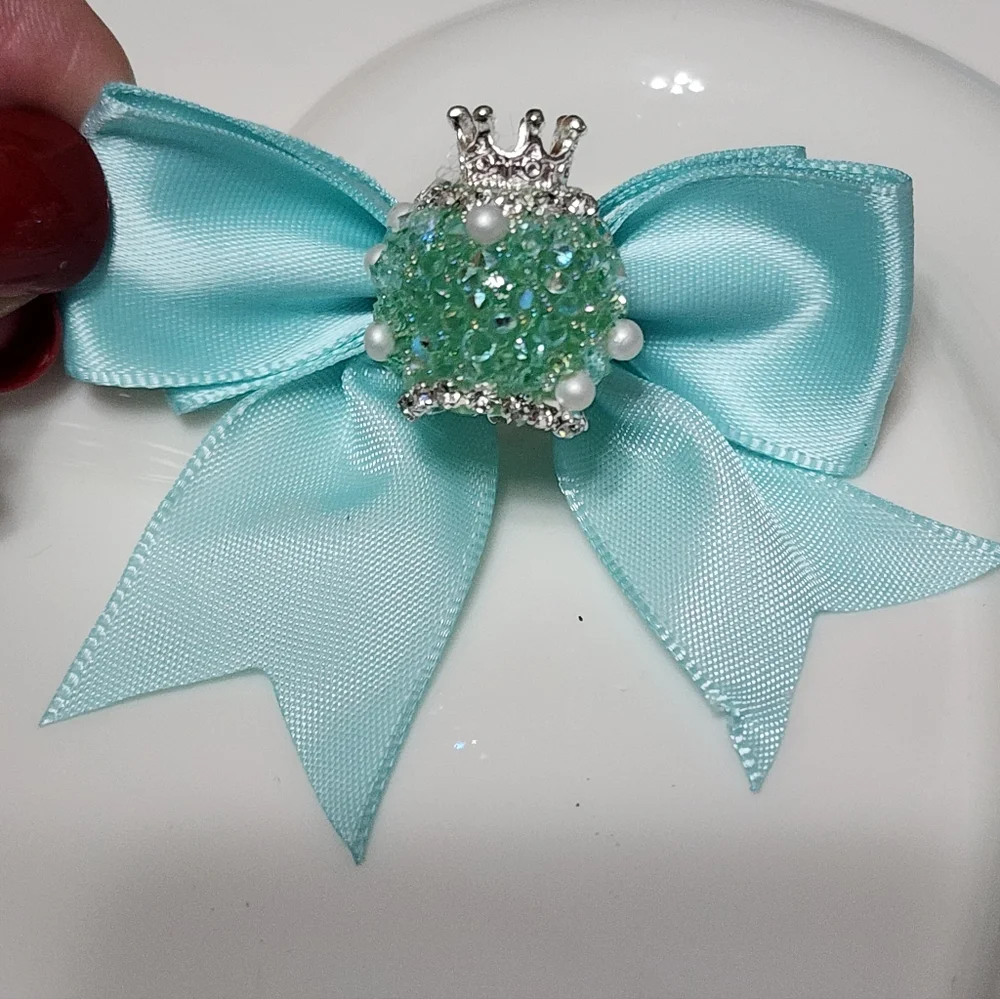 Fancy Bead Bow Green Heart Gem Crown Rhinestone Pearls Jewelry‎ Making Beadable